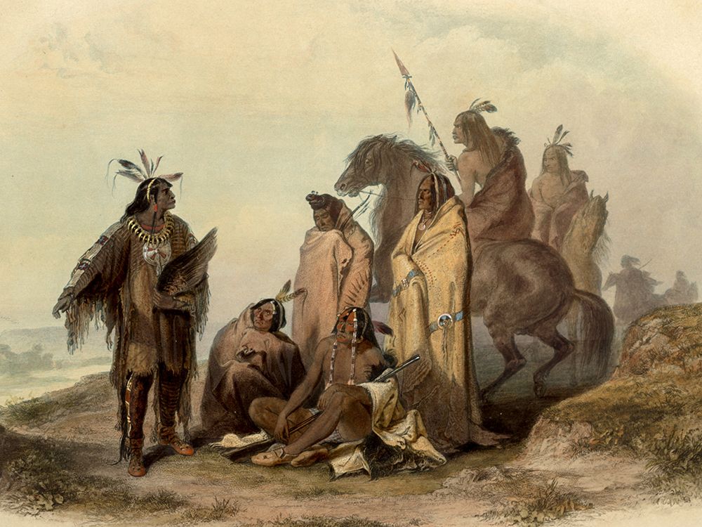 Crow indians art print by Karl Bodmer for $57.95 CAD