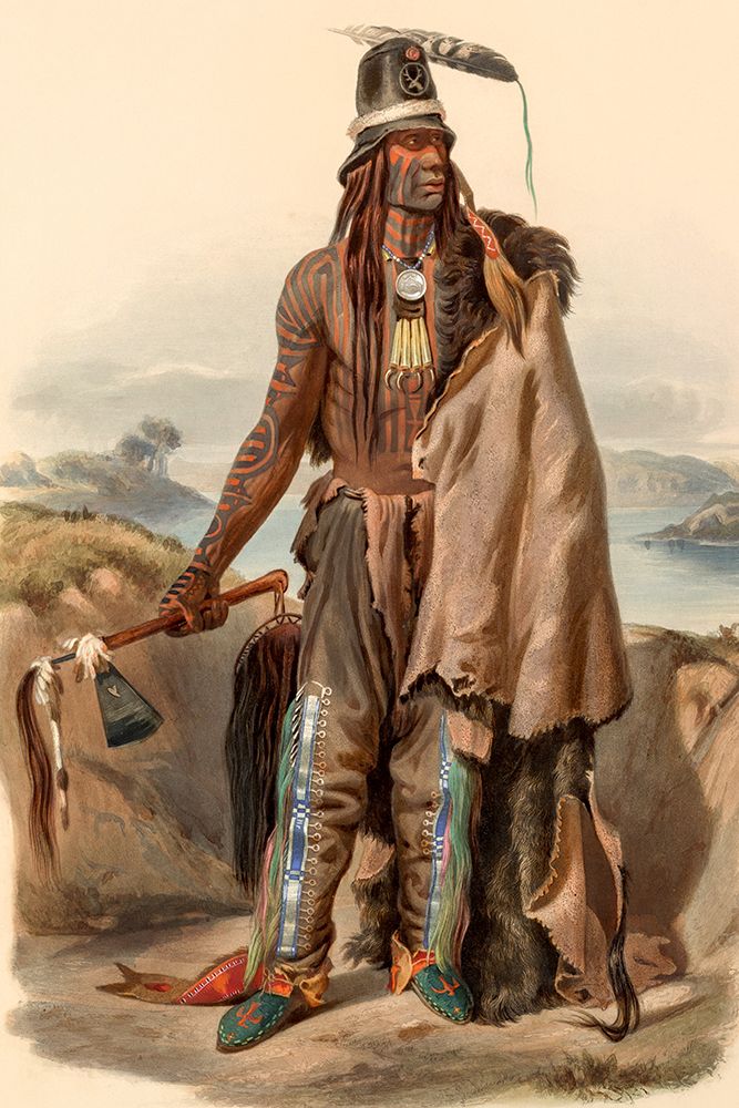 A Minatarre Indian Chief art print by Karl Bodmer for $57.95 CAD