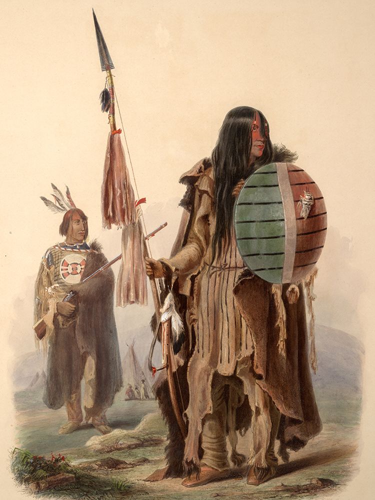 Assiniboin indians art print by Karl Bodmer for $57.95 CAD