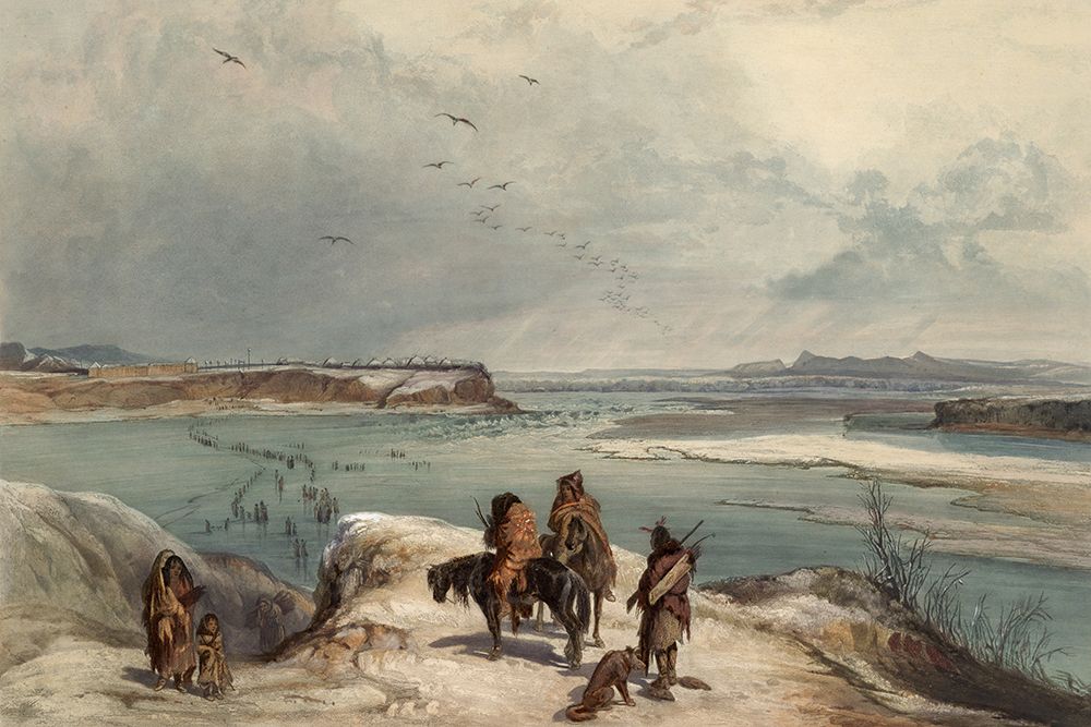 Fort Clack on the Missouri art print by Karl Bodmer for $57.95 CAD