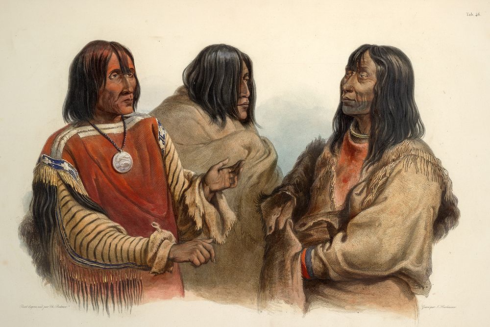 Chief of the Blood indians War chief of the Piekann indians and Koutani indian art print by Karl Bodmer for $57.95 CAD