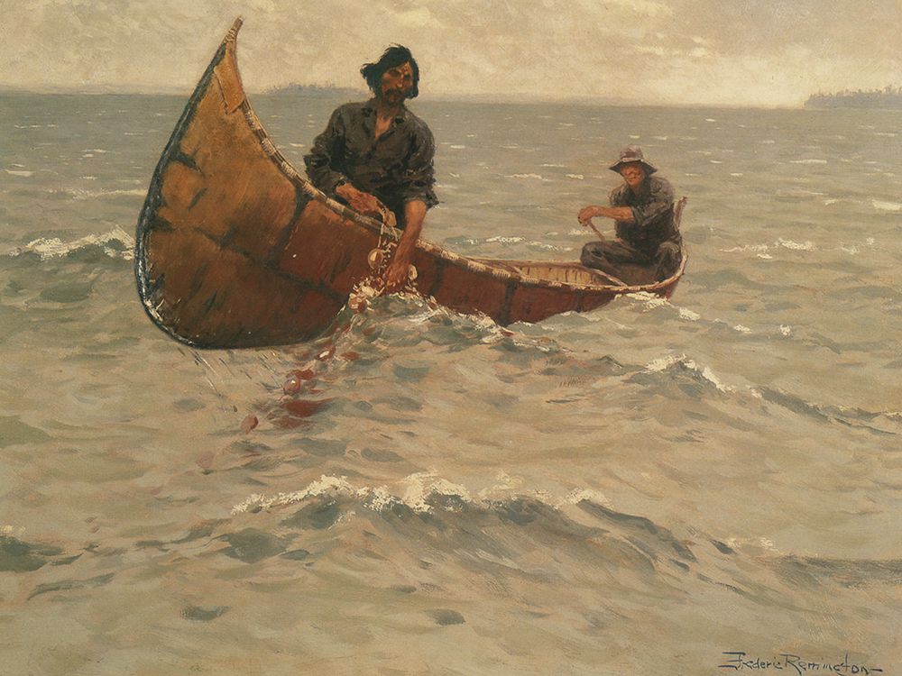 Hauling in the Gill Net art print by Frederic Remington for $57.95 CAD