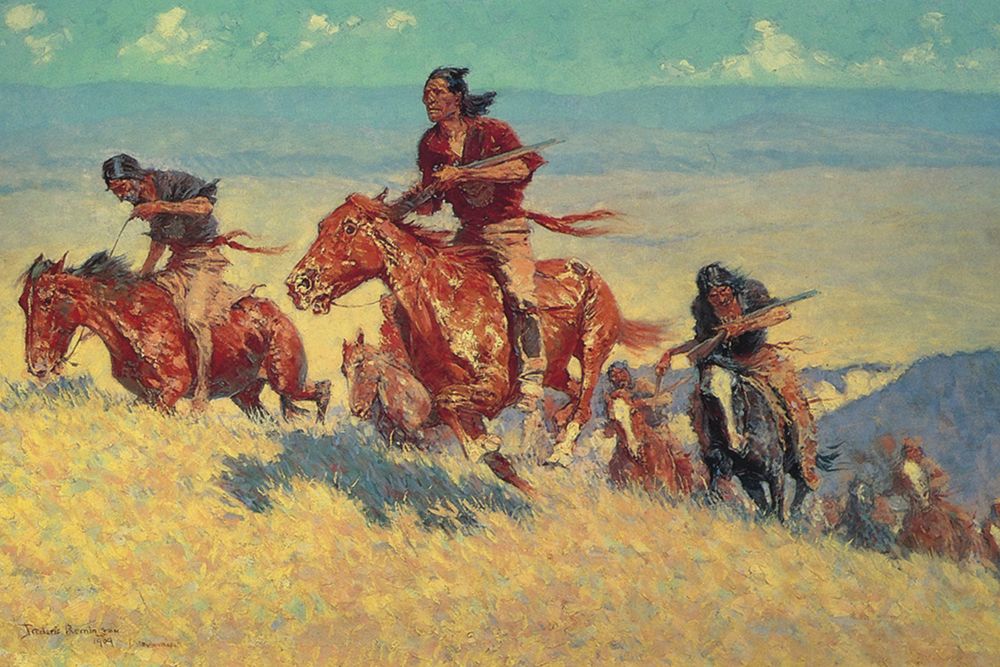 The Buffalo Runners - Big Horn Basin art print by Frederic Remington for $57.95 CAD