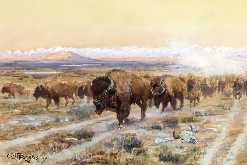 The Bison Trail art print by Charles Marion Russell for $57.95 CAD