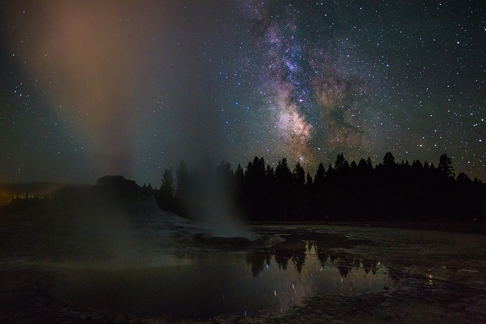 Castle Geyser and Milky Way, Yellowstone National Park art print by The Yellowstone Collection for $57.95 CAD