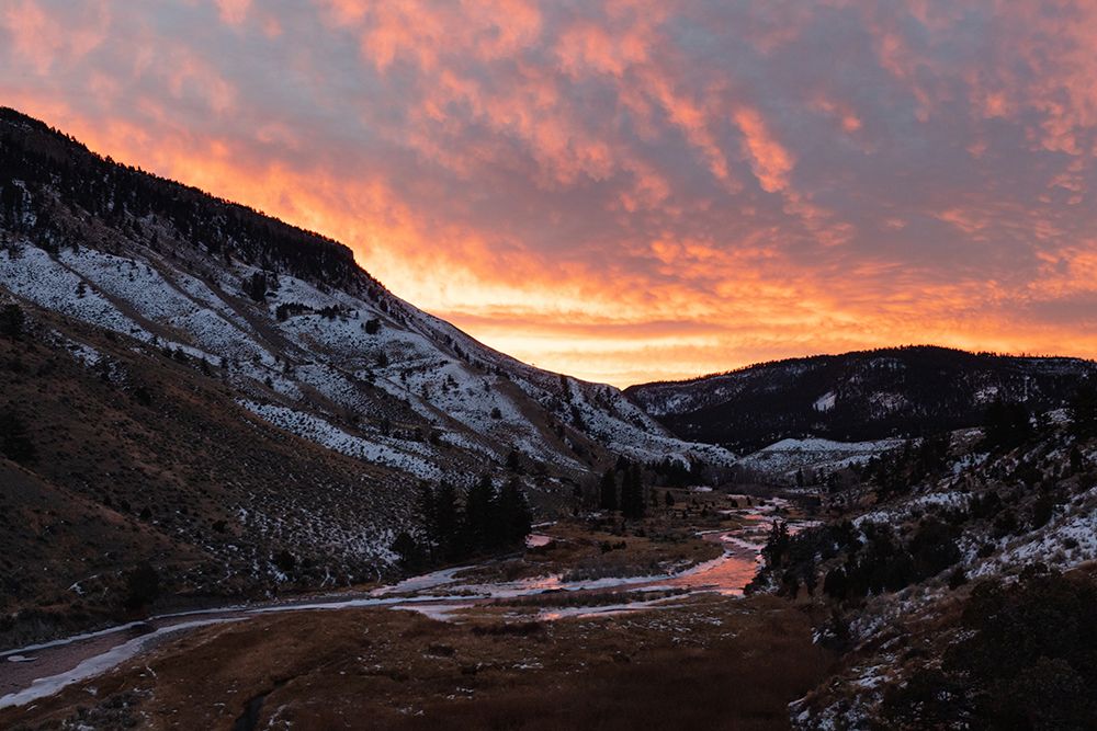 Sunrise at Gardner River, Yellowstone National Park art print by Jacob W. Frank for $57.95 CAD