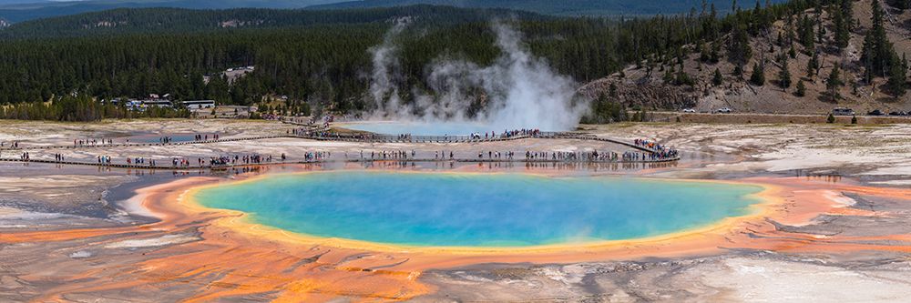 Grand Prismatic Spring Panorama, Yellowstone National Park art print by The Yellowstone Collection for $57.95 CAD
