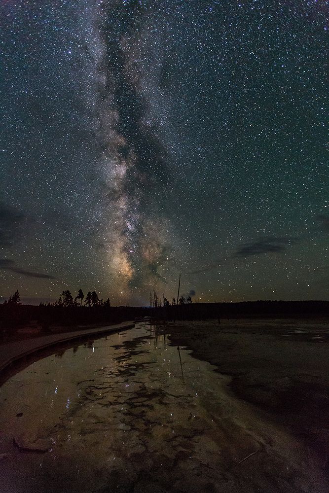 Milky Way at Fountain Paint Pots, Yellowstone National Park art print by The Yellowstone Collection for $57.95 CAD