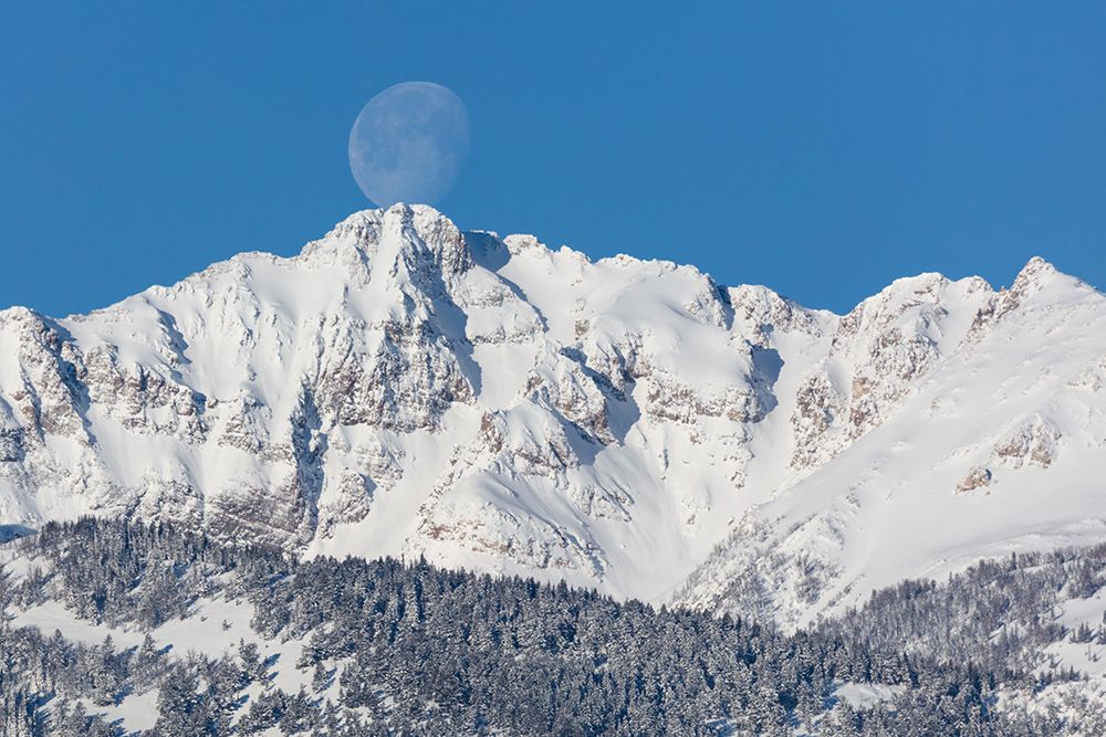 The Moon over Electric Peak, Yellowstone National Park art print by The Yellowstone Collection for $57.95 CAD