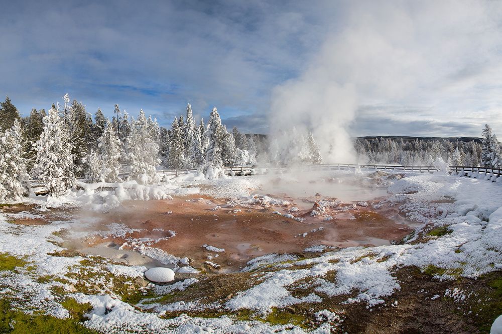 Winter at Fountain Paint Pot, Yellowstone National Park art print by The Yellowstone Collection for $57.95 CAD