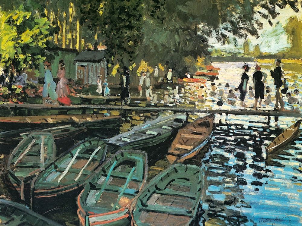 Bathers at the Grenouillere 1869 art print by Claude Monet for $57.95 CAD