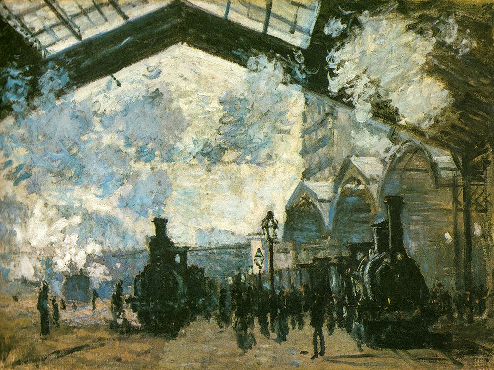 La Gare St-Lazare 1877 art print by Claude Monet for $57.95 CAD