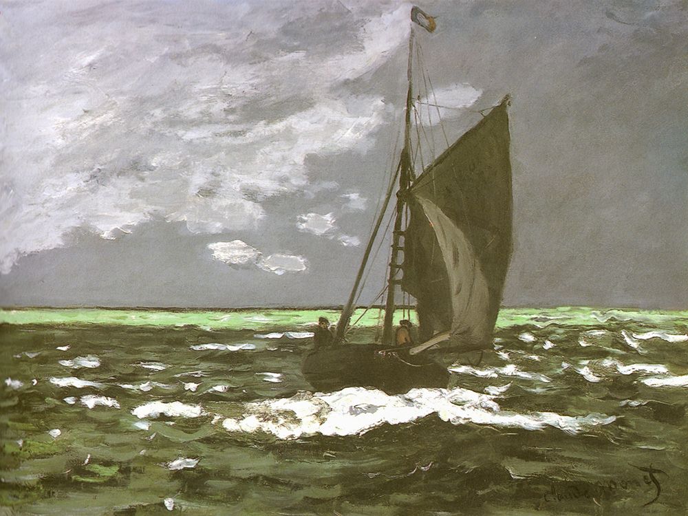 Seascape-storm 1866 art print by Claude Monet for $57.95 CAD