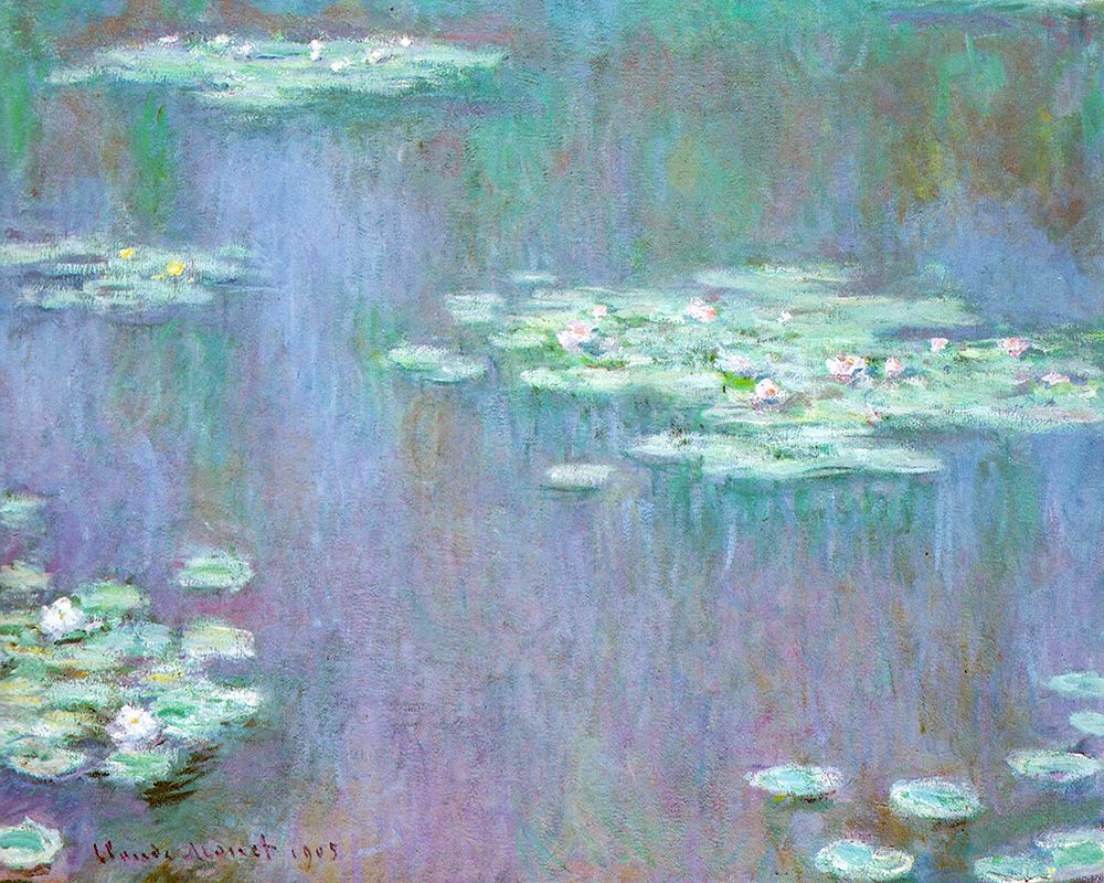 Water-lilies 1905 art print by Claude Monet for $57.95 CAD