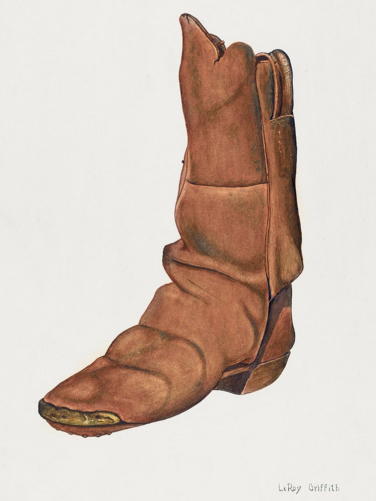 Childs Boot 1940 art print by LeRoy Griffith for $57.95 CAD