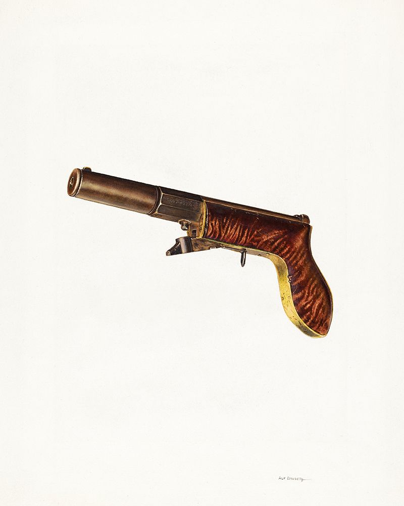 Muzzle Loading Pistol 1940 art print by Alf Bruseth for $57.95 CAD