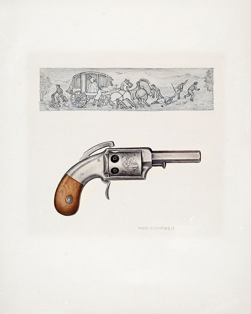 Revolver and Sketch 1935 art print by Rose Campbell-Gerke for $57.95 CAD