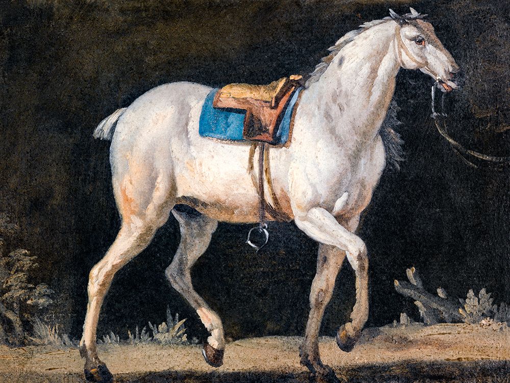 Saddled Gray Horse art print by Jacques-Laurent Agasse for $57.95 CAD