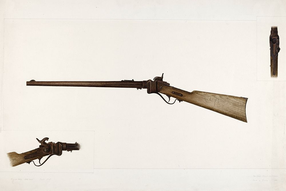 Sharps Rifle 1938 art print by Clyde L. Cheney for $57.95 CAD
