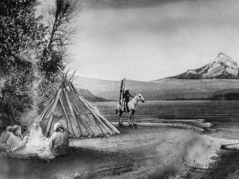 Indian Encampment along Columbia River art print by Vintage Photography for $57.95 CAD