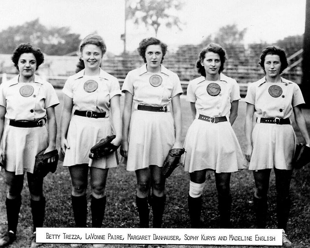 All American Girls Baseball League 1945 art print by Vintage Photography for $57.95 CAD