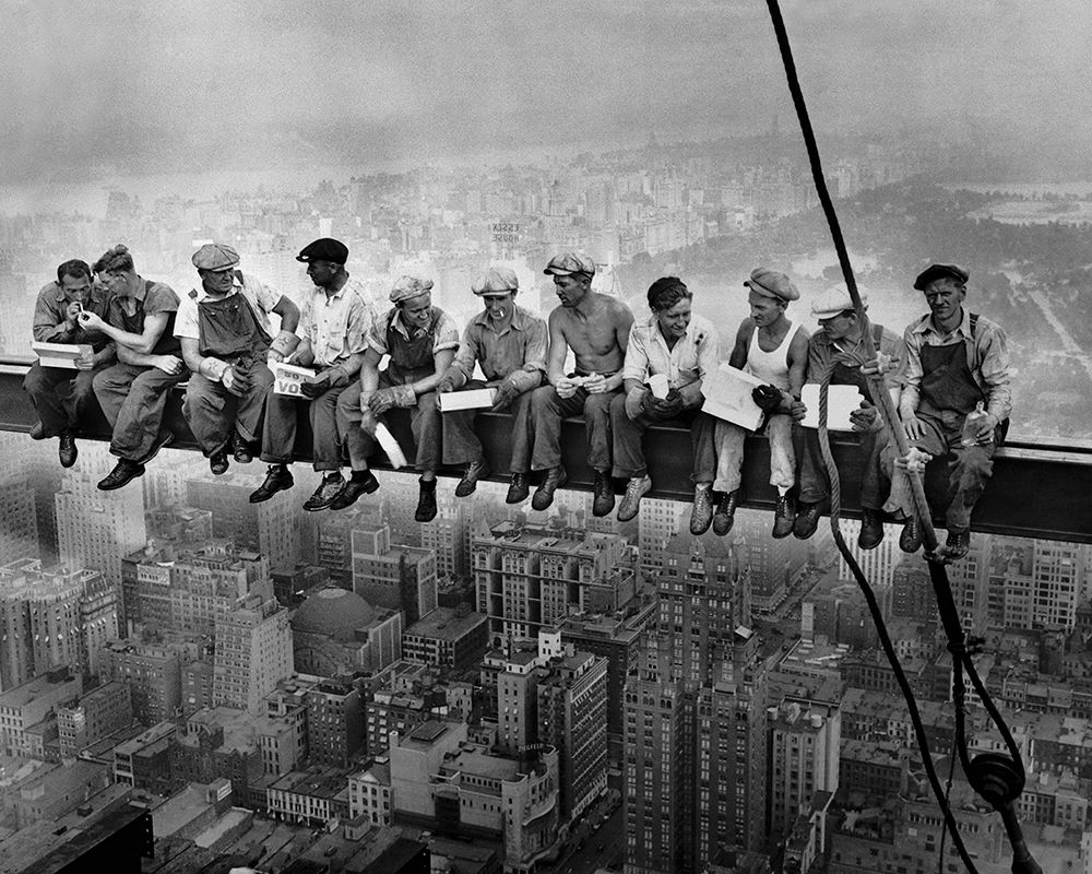 Lunch atop a Skyscraper art print by Vintage Photography for $57.95 CAD