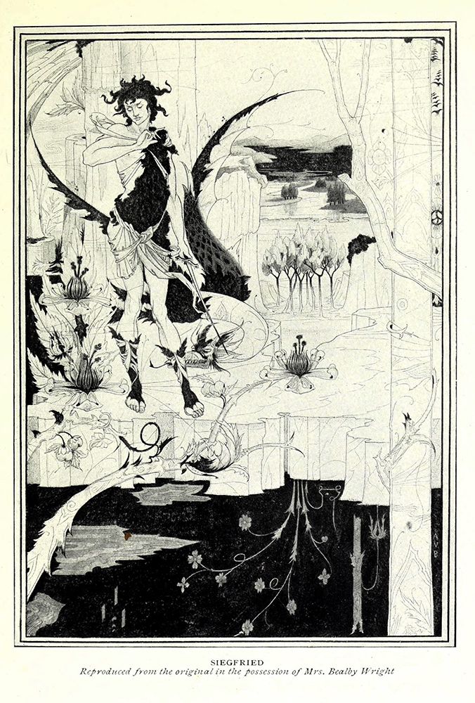 Siegfried 1909 art print by Aubrey Beardsley for $57.95 CAD