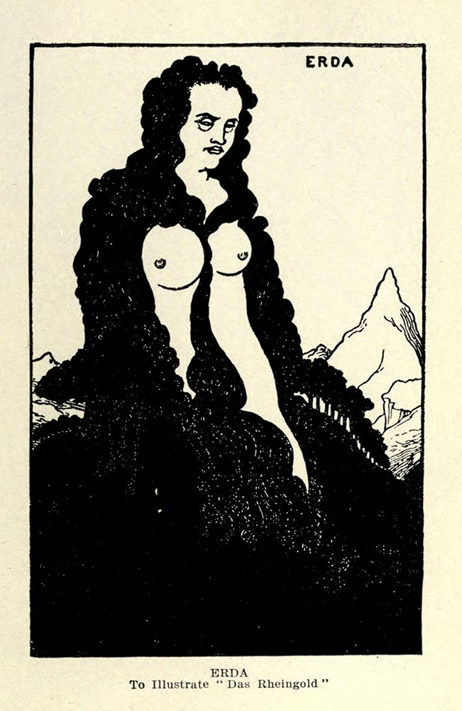 Das Rheingold Erda 1918 art print by Aubrey Beardsley for $57.95 CAD