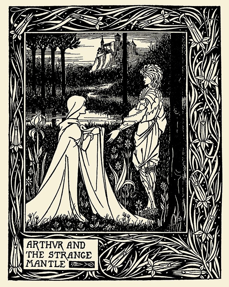 Morte DArthur 1893 - Arthur and the Strange Mantle art print by Aubrey Beardsley for $57.95 CAD