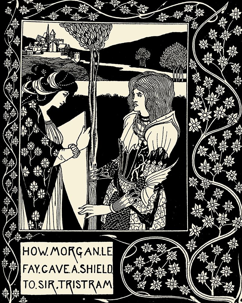 Morte DArthur 1893 - How Morgan le Fay Gave a Shield art print by Aubrey Beardsley for $57.95 CAD