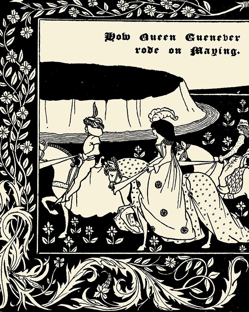 Morte DArthur 1893 - How Queen Guenever Rode art print by Aubrey Beardsley for $57.95 CAD