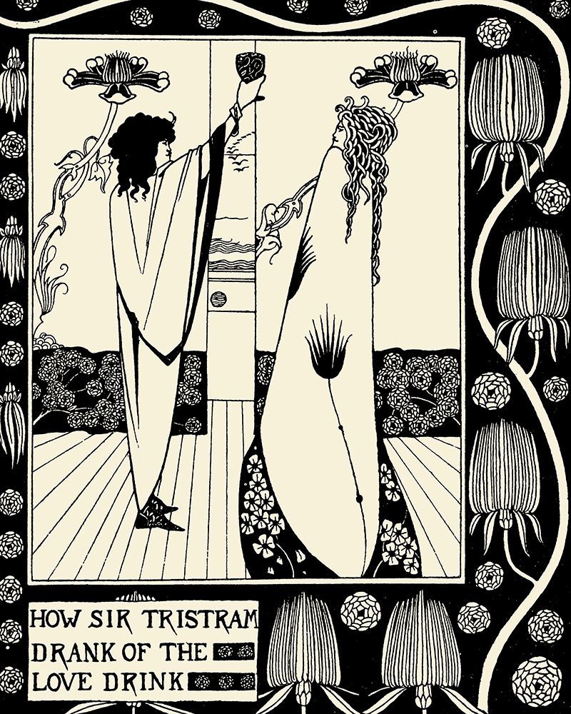 Morte DArthur 1893 - How Sir Tristram Drank art print by Aubrey Beardsley for $57.95 CAD