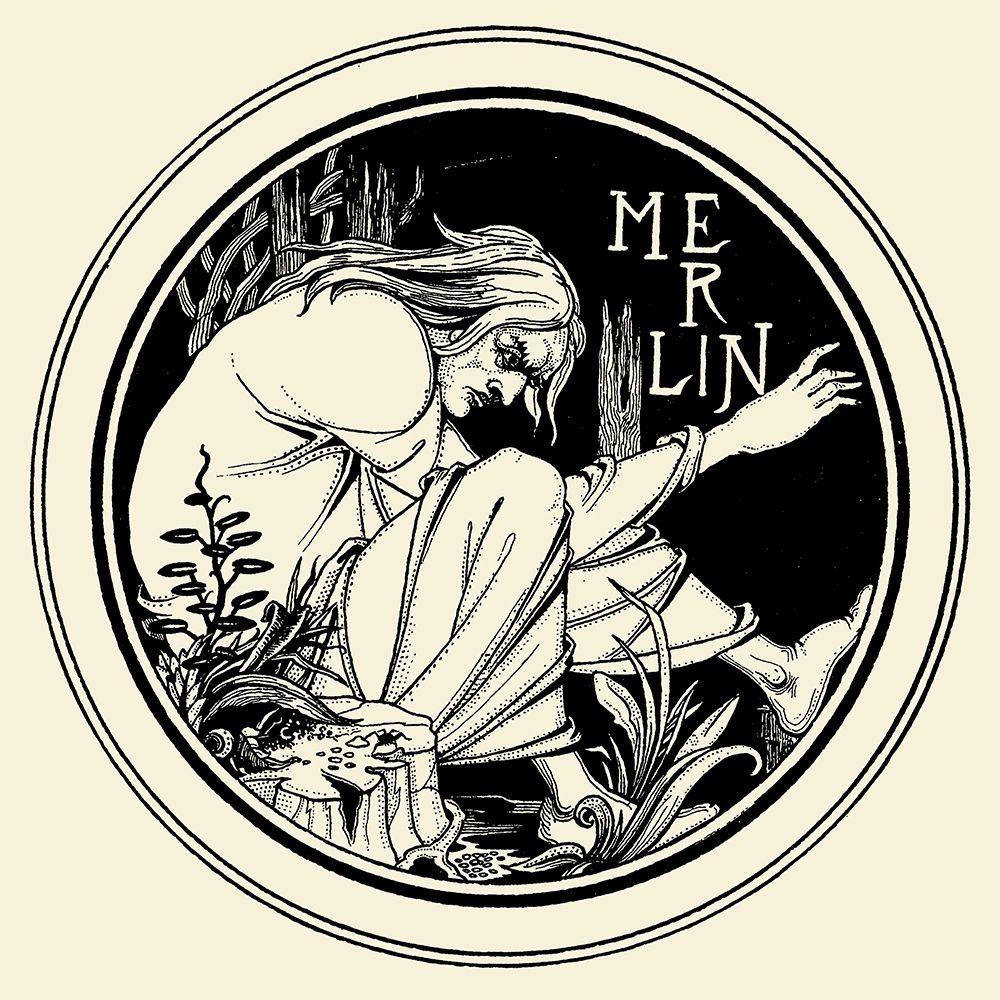 Morte DArthur 1893 -  Merlin art print by Aubrey Beardsley for $57.95 CAD