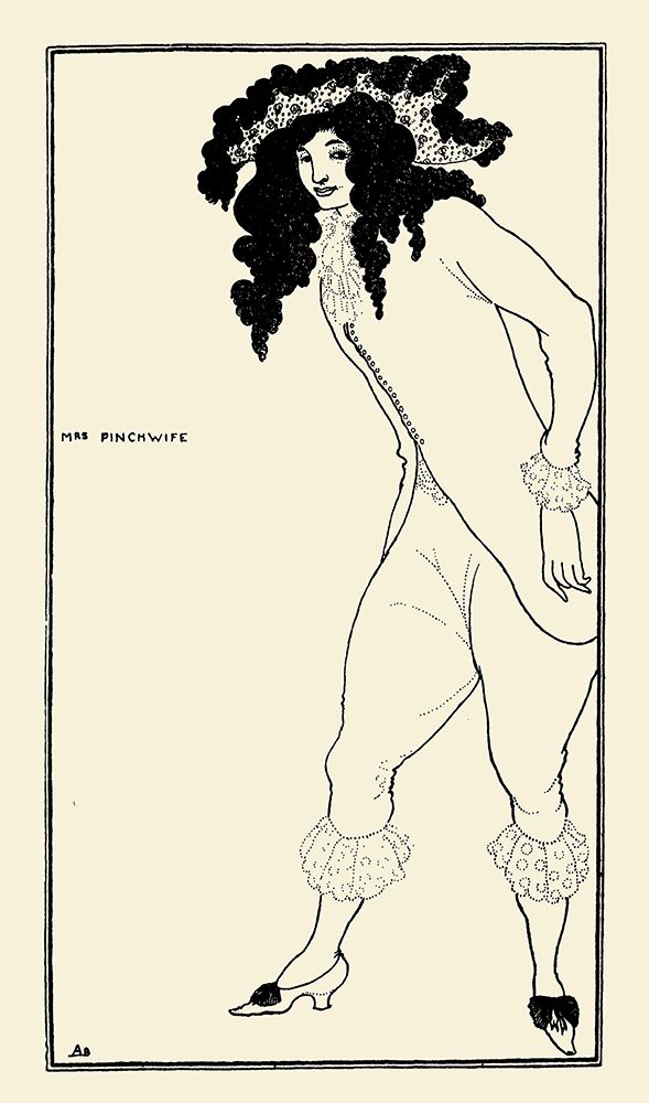 Savoy 1896 Vol.8 - Mrs Pinchwife art print by Aubrey Beardsley for $57.95 CAD