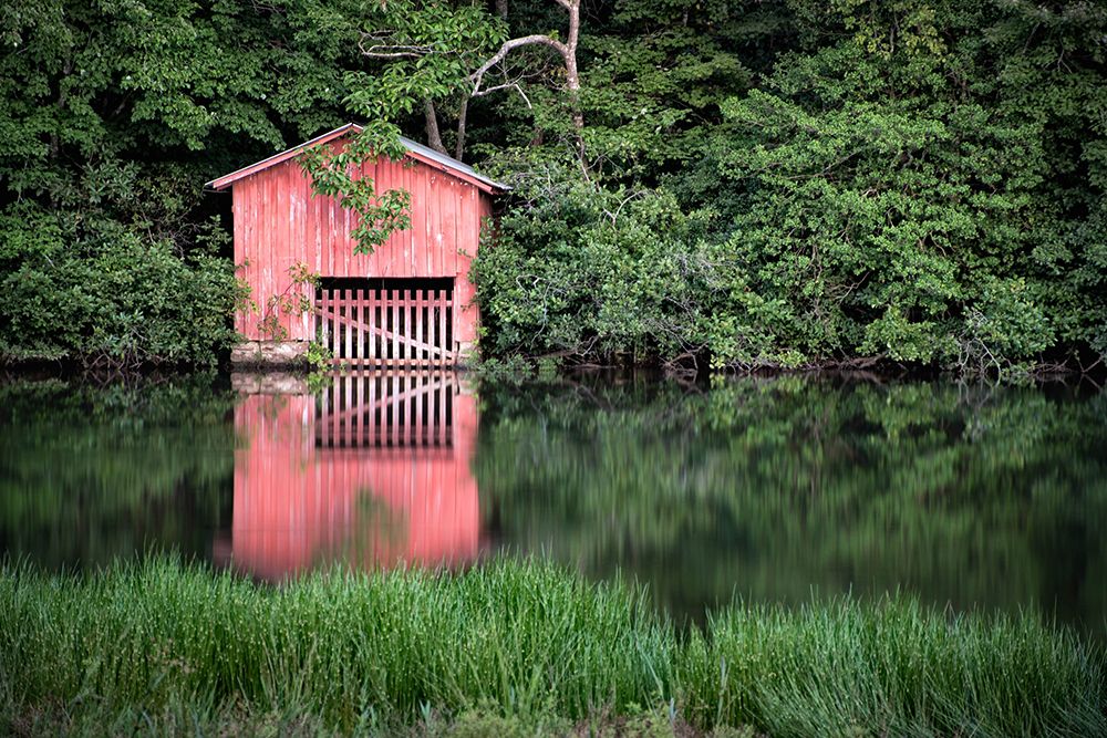 Little Red Boat House-Alabama art print by Alabama Picture Archive for $57.95 CAD