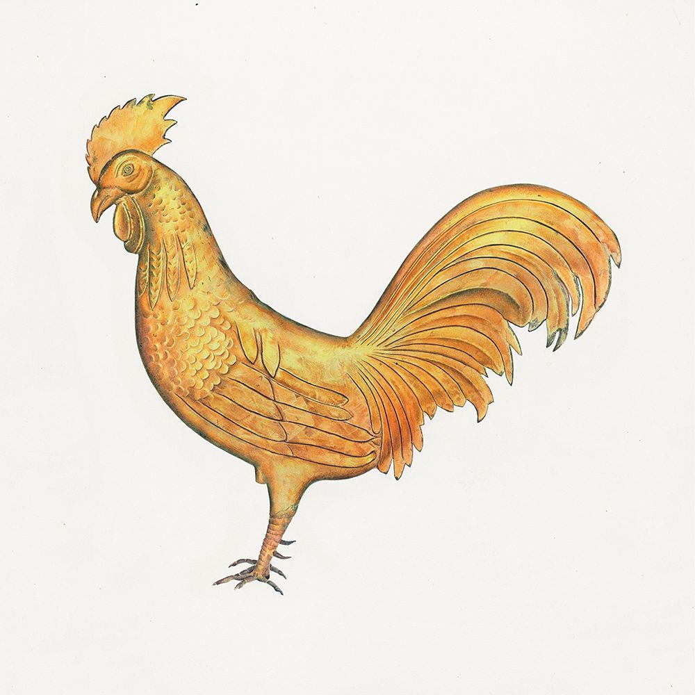 Cock Weather Vane  art print by Chickens for $57.95 CAD