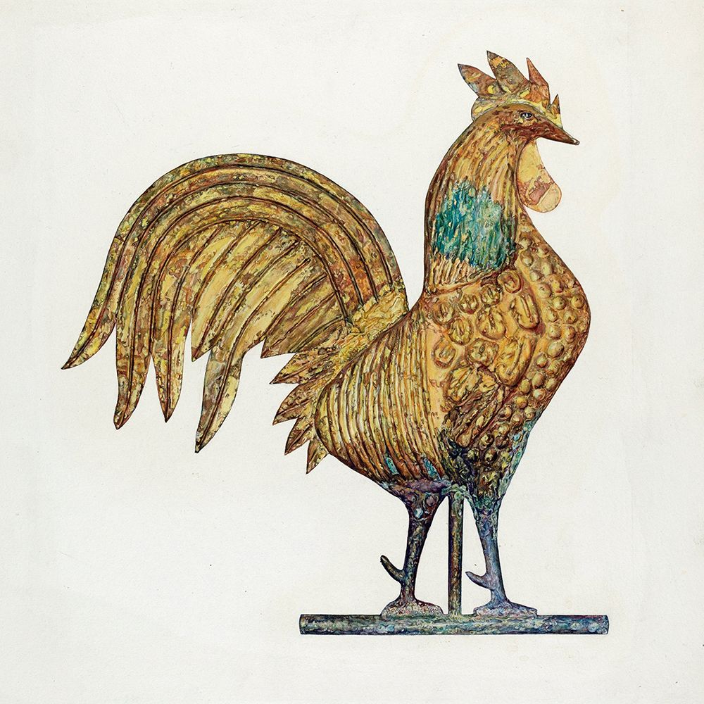 Gilded Weathercock art print by Laura Bioldeau for $57.95 CAD
