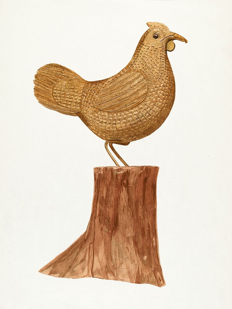 Little Wooden Hen art print by Mildred E. Bent for $57.95 CAD