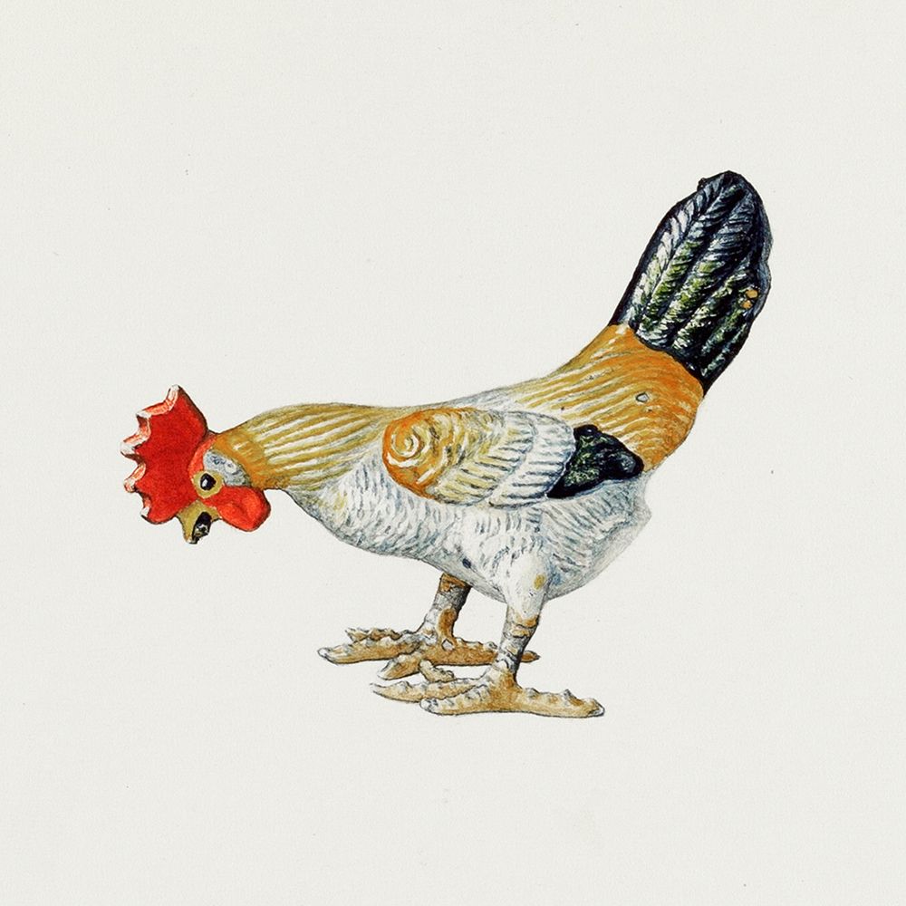 Toy Rooster art print by Lillian Hunter for $57.95 CAD
