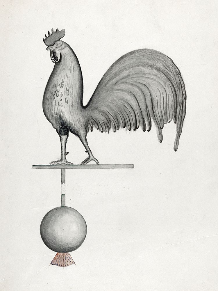 Weather Vane Iron Rooster art print by Albert Eyth for $57.95 CAD