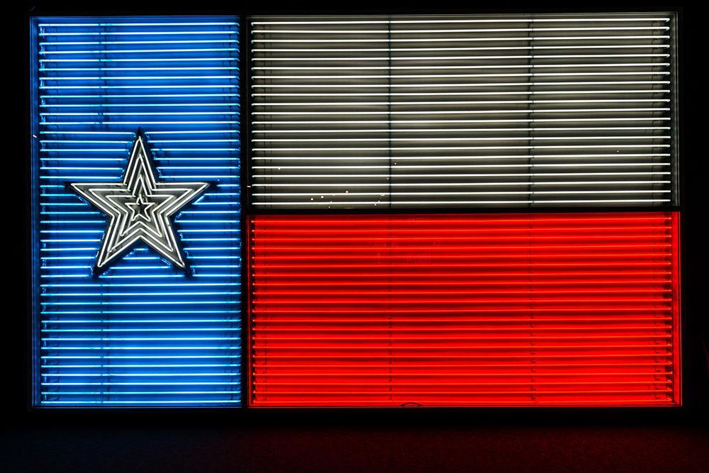 Neon Texas Flag at University of Texas at San Antonio art print by Carol Highsmith for $57.95 CAD
