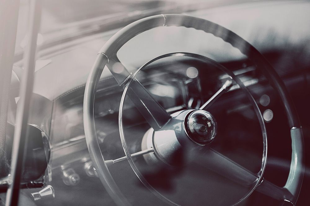 Vintage Car Steering Wheel art print by Vintage Photo Archive for $57.95 CAD