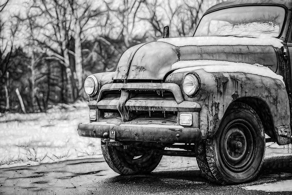 Vintage Truck in the Snow art print by Vintage Photo Archive for $57.95 CAD