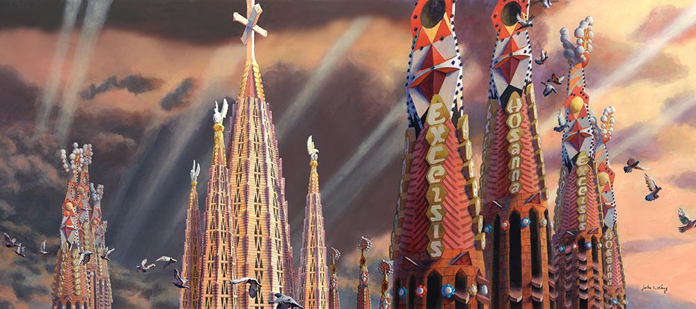 Towers of La Sagrada Familia art print by John Z. Wang for $57.95 CAD