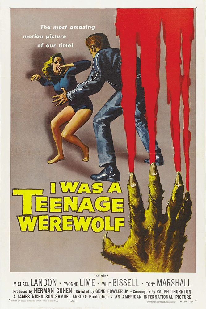I Was a Teenage Werewolf-1957 art print by Vintage Hollywood Archive for $57.95 CAD