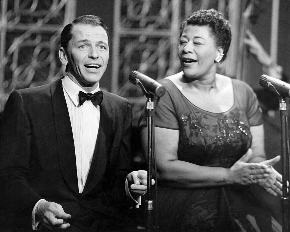 Frank Sinatra and Ella Fitzgerald-1958 art print by Vintage Music Archive for $57.95 CAD