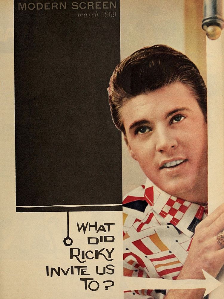 Ricky Nelson-1959 art print by Vintage Music Archive for $57.95 CAD