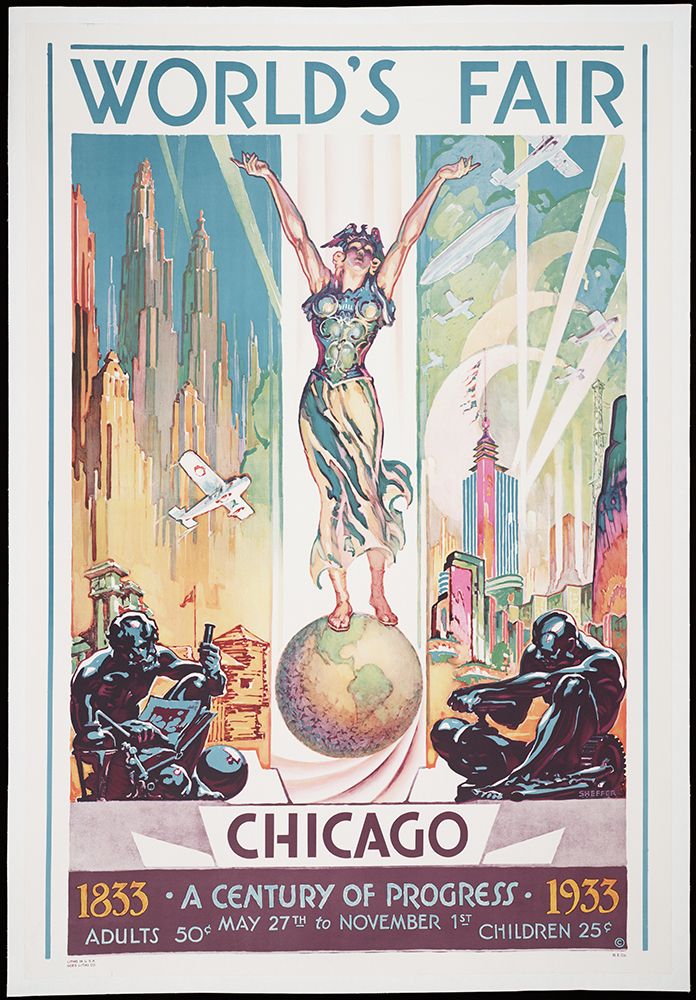 Chicago-1933-Lady art print by Worlds Fair Posters for $57.95 CAD