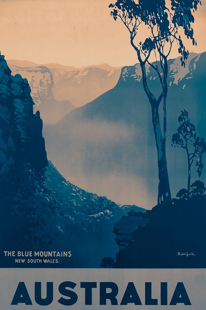 Australia Travel Poster The Blue Mountains art print by Vintage Travel Posters for $57.95 CAD