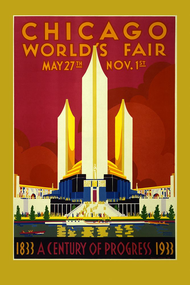 Chicago 1933 Worlds Fair Vintage Poster art print by Vintage Travel Posters for $57.95 CAD